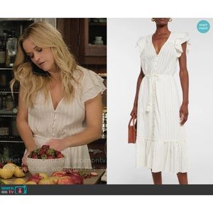 NWT Veronica Beard Tinzia White Midi Dress
